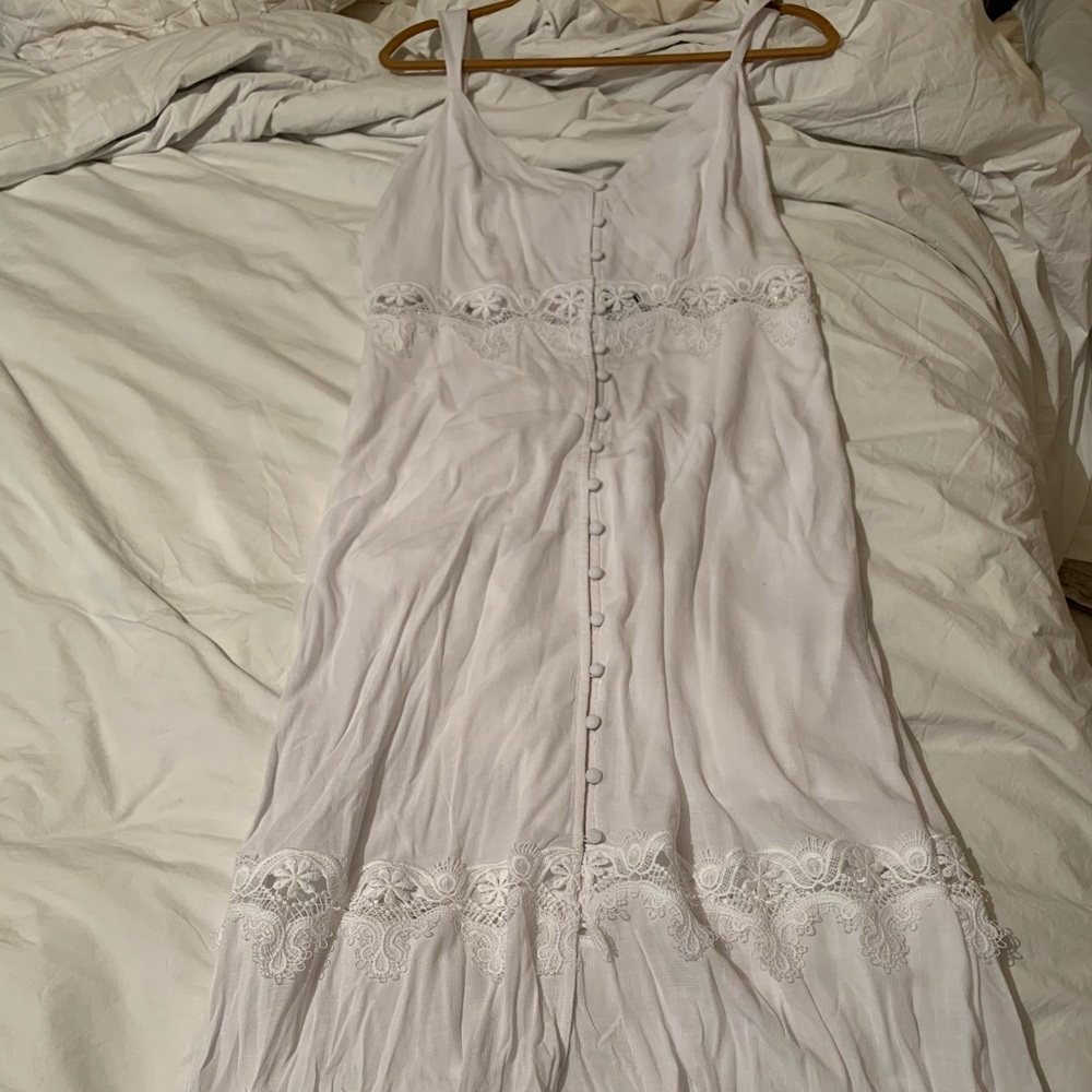 White maxi dress